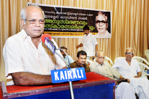 Sri.K.V.John thanking for the honour bestowed on him.