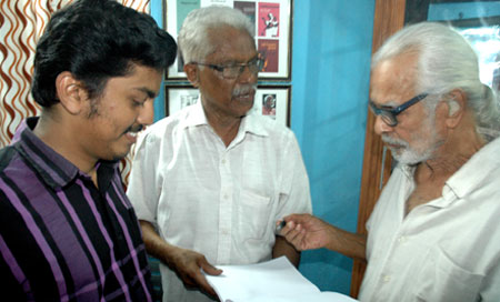 Sadanandan Master with Artist Namboodiri