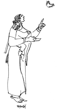 Sketch drawn by Artist Namboodiri for Edasseri poem Poothappatt