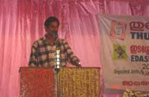 Anil Vallathol presenting paper on Edasseri's Poetic Imagery.