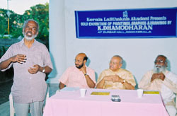 Artist K. Damodaran speaking